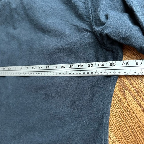 Taylor Stitch Yosemite Flannel Shirt Mens 46 Moonlight Navy Blue Organic Chamois - Picture 4 of 8